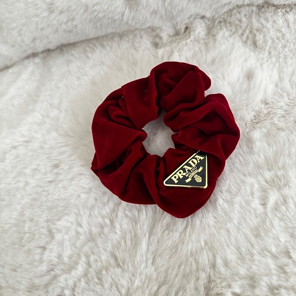 RED Velvet Hair Tie, Hair Scrunchies, Head Band, wrist tie, Pickle Attire